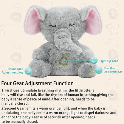 Breathing elephant plush toy